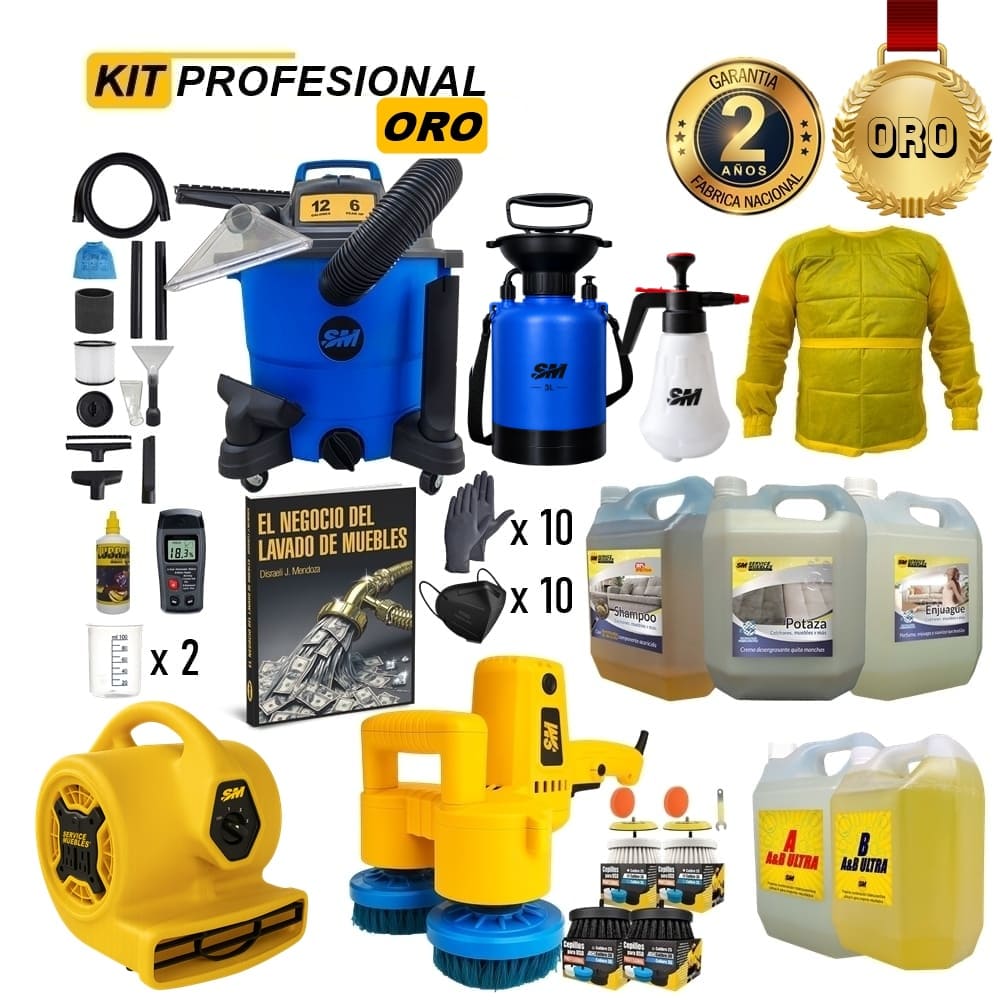 SM Kit Oro para lavar tapicería de manera profesional