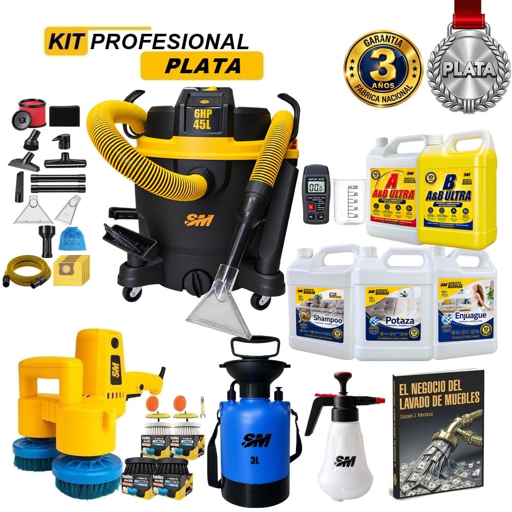 SM Kit Plata para lavar tapicería de manera profesional