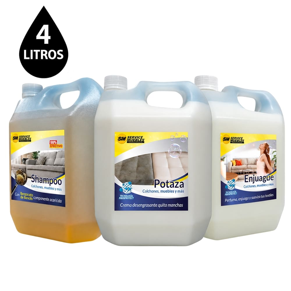 SM Tripack, productos para muebles y alfombras 4 Lt