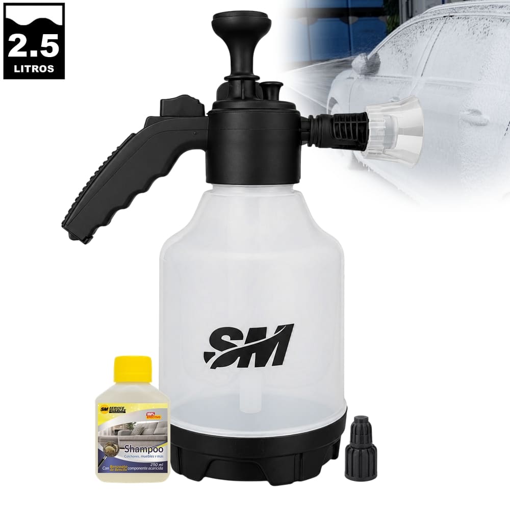 SM Pulverizador de espuma para lavado de muebles 2.5L transparente
