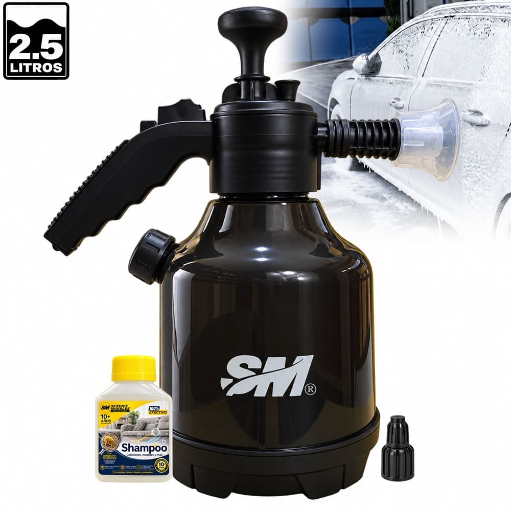 SM® - Pulverizador de espuma para lavado de muebles 2.5L transparente Black
