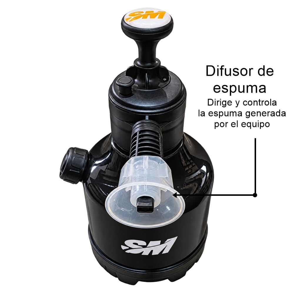 SM® - Pulverizador de espuma para lavado de muebles 2.5L transparente Black - Imagen 4