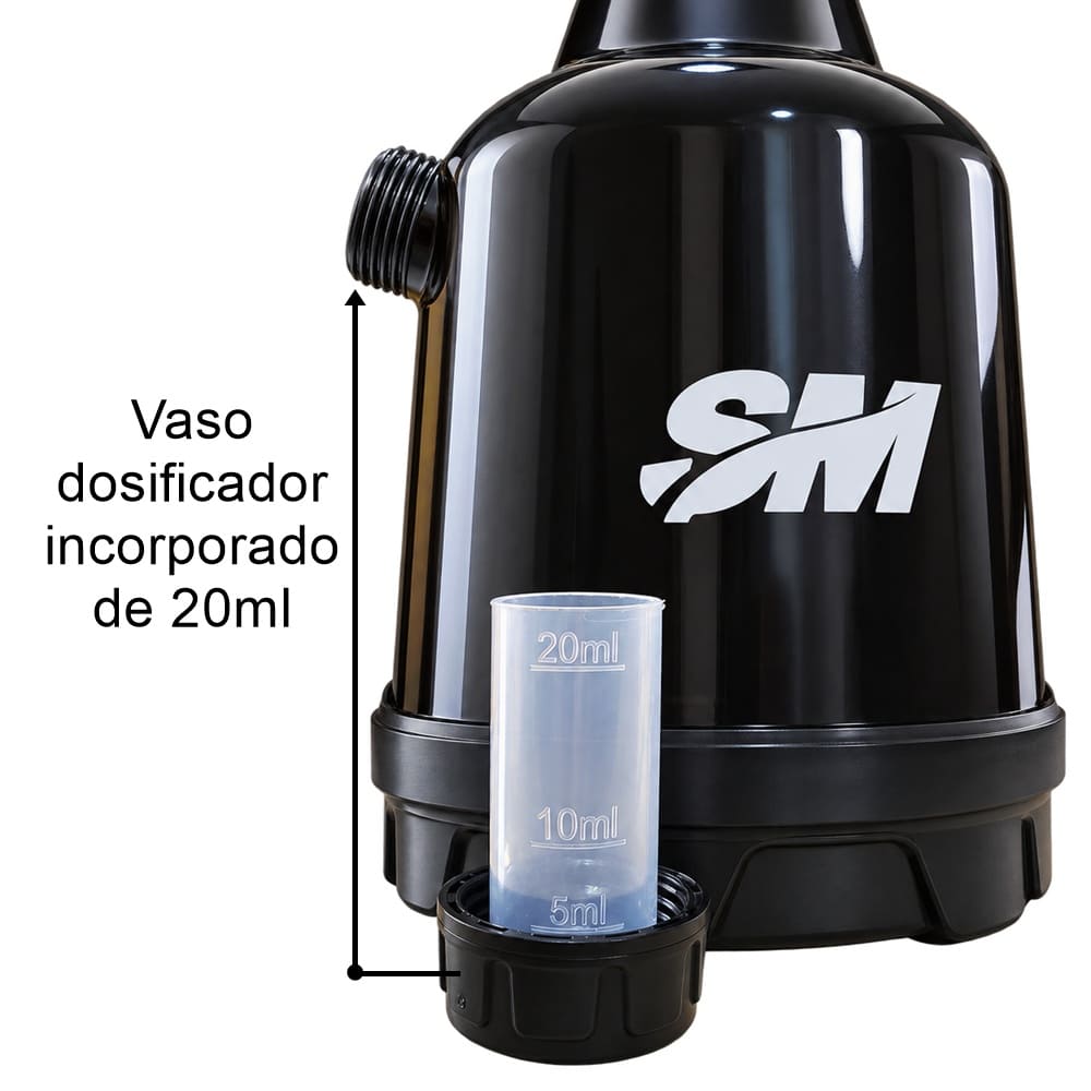 SM® - Pulverizador de espuma para lavado de muebles 2.5L transparente Black - Imagen 5